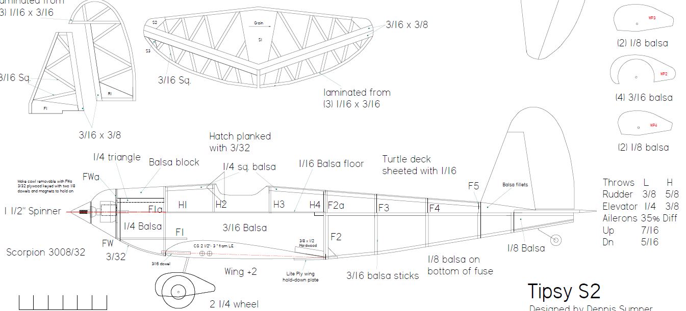 Tipsy S2 - An electric sport scale vintage airplane you can build ...