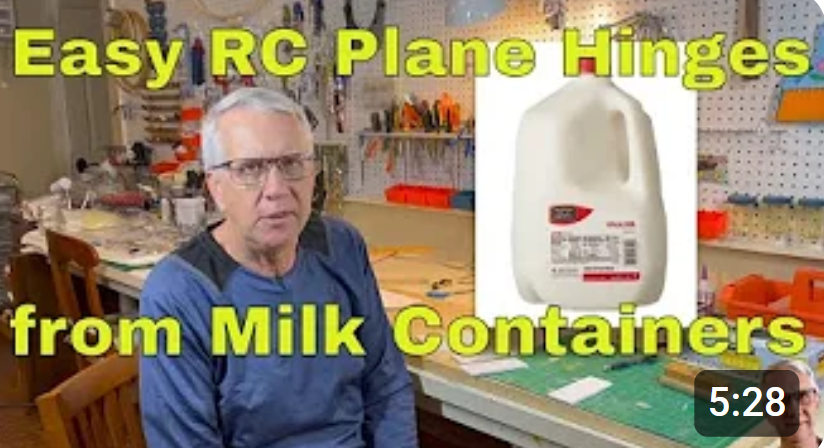 Model Airplane News - RC Airplane News | Easy “Milk Jug” Hinges